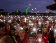 Calgary Flames Candlelight Vigil In Honor Of Gaudreau Brothers - Source: Getty